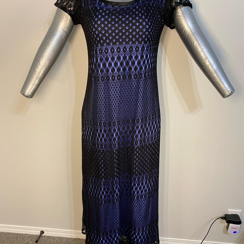 Elegant Black and Purple Women's Dress